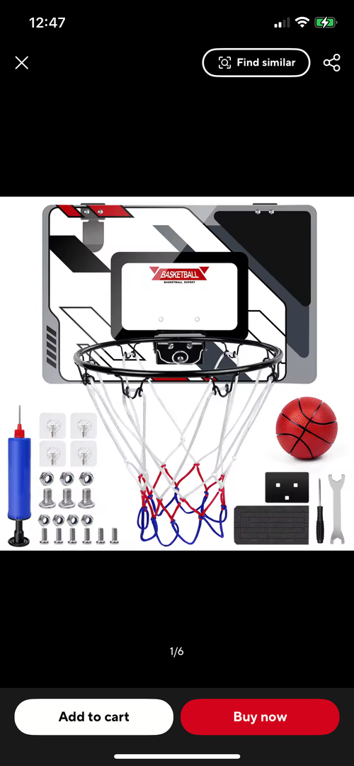 Mini basketball hoop - children's indoor mini basketball frame, backboard basketball set for bedroom, sports game accessory